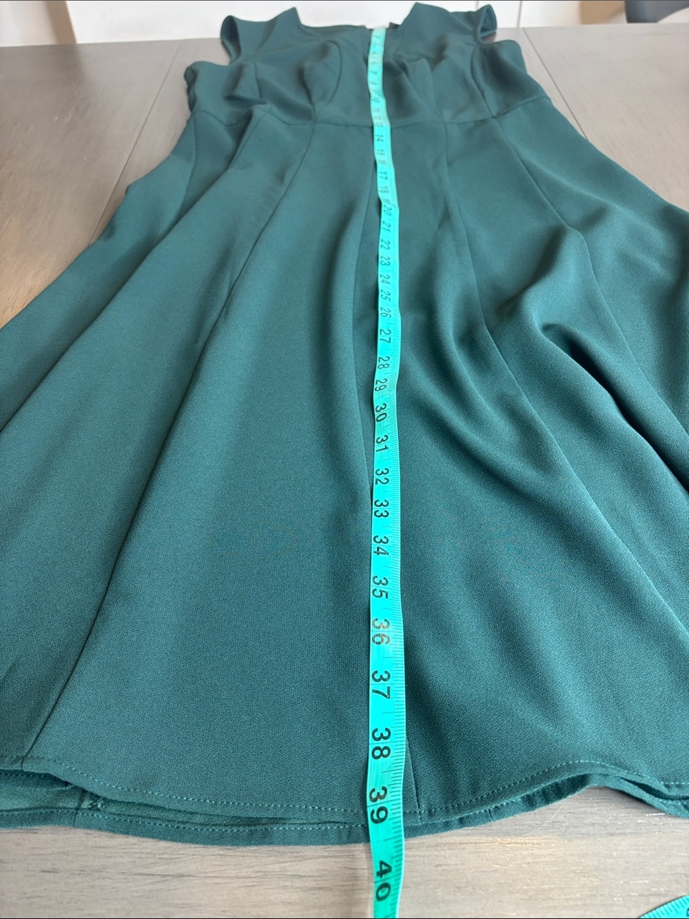 💚 Wedding Guest Party Emerald Green A-Line Dress 8P Ann Taylor Petite Flowy 💚 - Picture 3 of 9
